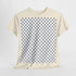 Keffiyeh Pattern Heavy Cotton Tee - Modern Mesh Design Streetwear T-Shirt